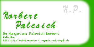 norbert palesich business card